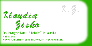 klaudia zisko business card